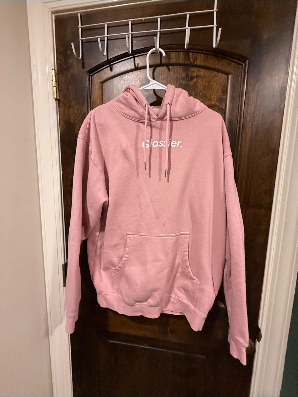 GLOSSIER limited edition pink hoodie